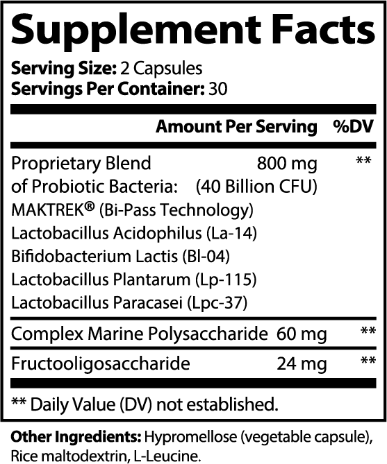 Dermalbiotic - Probiotic 40 Billion with Prebiotics